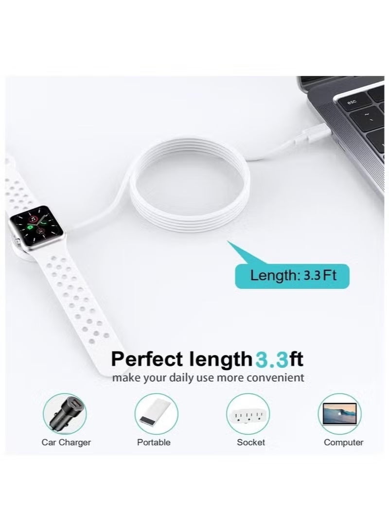 شاحن مغناطيسي سريع مطور لساعة أبل، مزود بكابل USB-C (طول 1 متر/محمول)، يدعم الشحن اللاسلكي المغناطيسي، متوافق مع ساعات أبل من السلسلة 8/7/6/SE/5/4/3/2/1 - Image 5